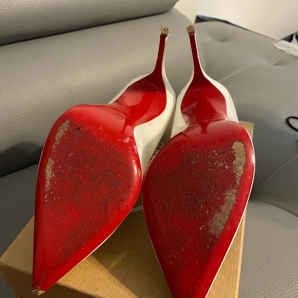 Christina louboutin Pigalle Follies patent Leather in white - Picture 3 of 5